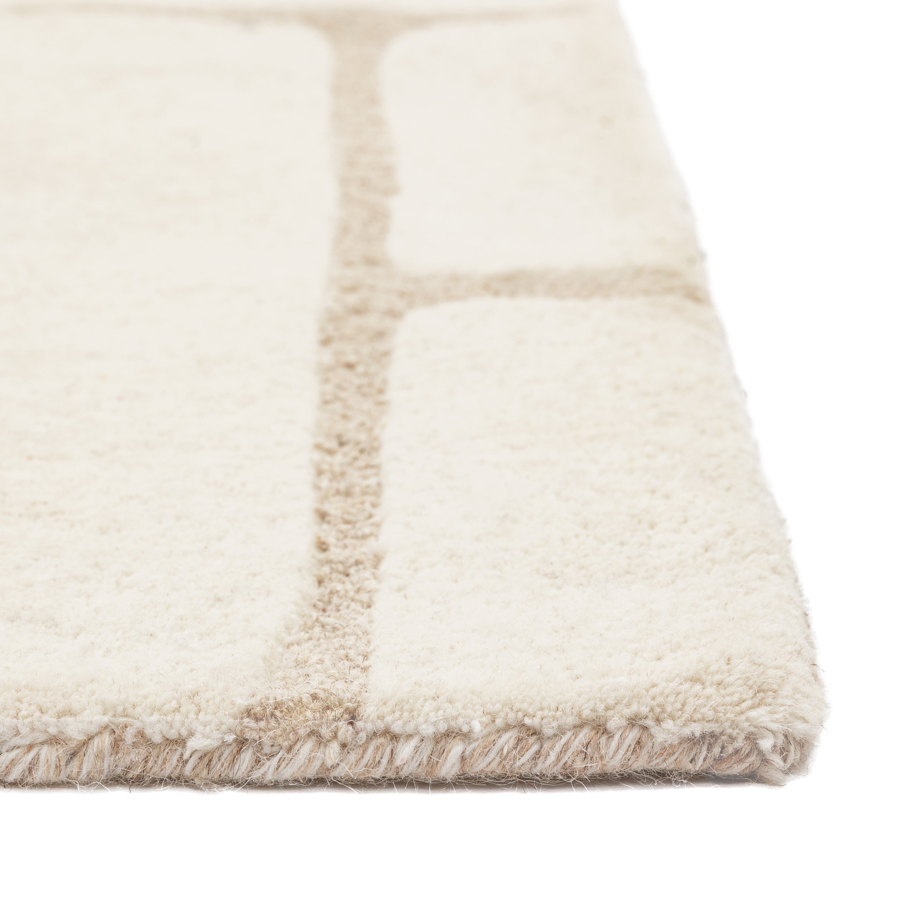 Kanha Cream Tufted Graphic Rug 160x230